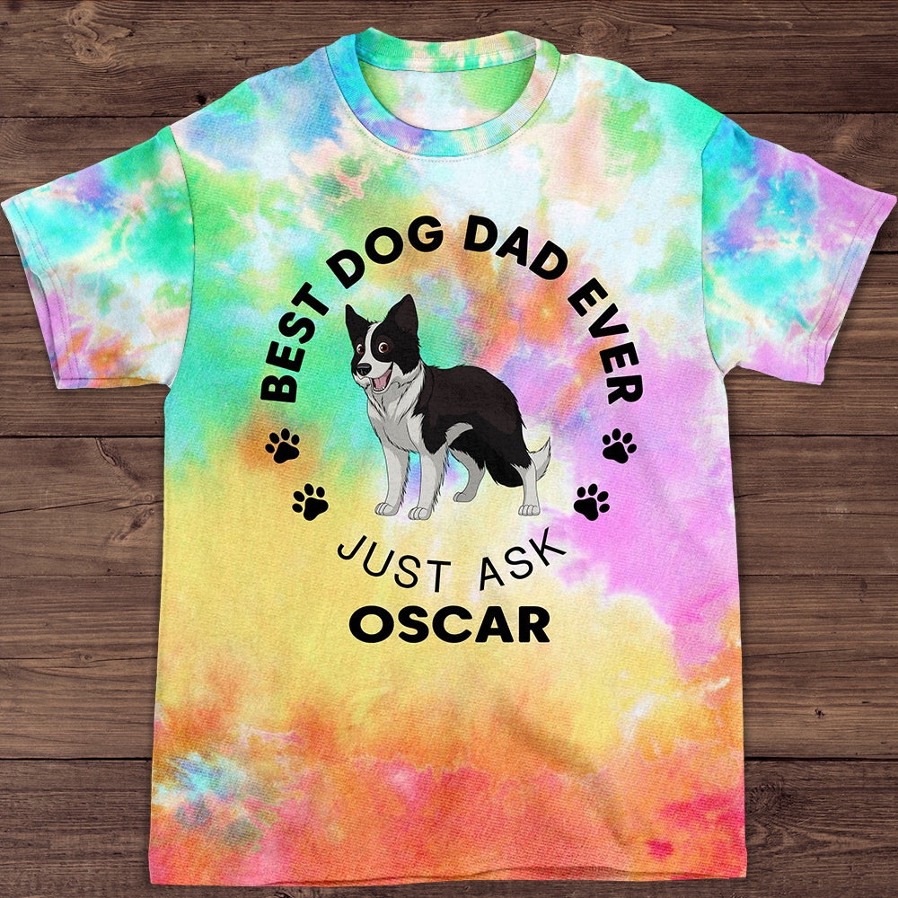 Best Dog Dad Circle - Personalized Custom All-over-print Comfortable Polyester-Spandex T-shirt