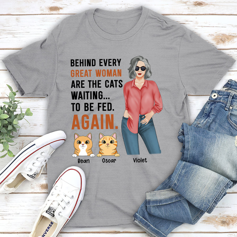 Personalized Custom Unisex 'Waiting To Be Fed' T-shirt - Ideal Gift for Pet Lovers