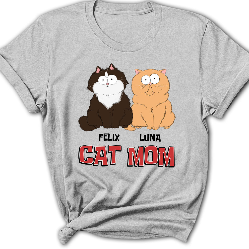 Red Cat Mom - Exquisitely Personalized Custom Women's T-shirt for Pet Lovers