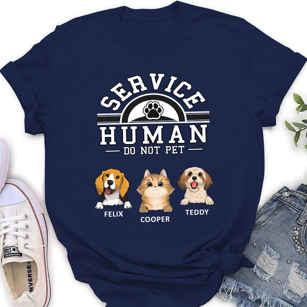 Personalized Custom Women's Pet Service Human Logo T-shirt - Ideal Gift for Pet Lovers