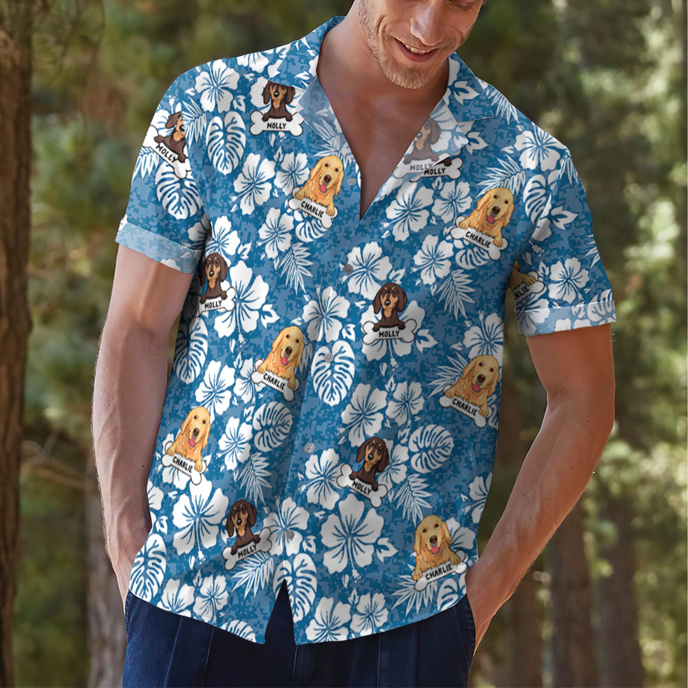 Unique Dog Pattern - Personalized Custom Hawaiian Shirt for Pet Lovers