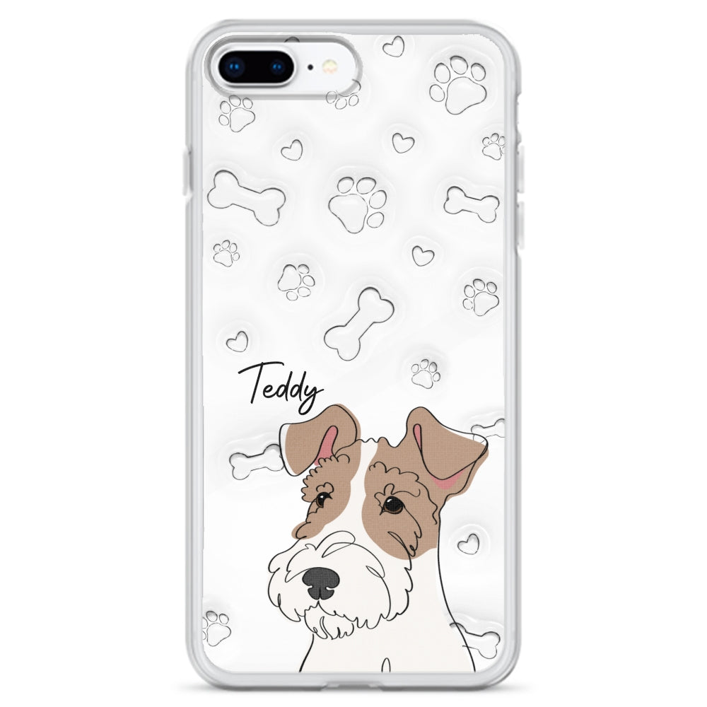 Dog Line - Exclusively Personalized Custom 3D Inflated Effect Phone Case for a Fashionable Look