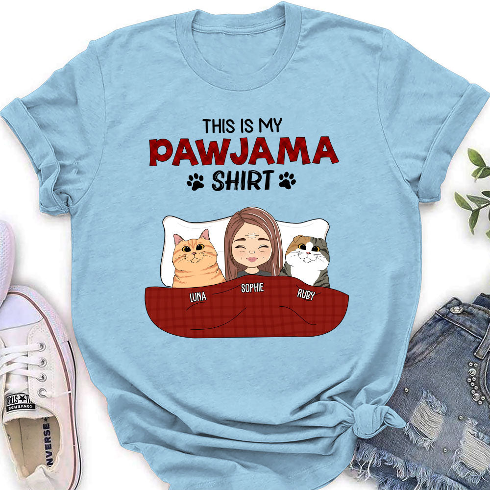 Personalized Pawjama Shirt - Custom Women's T-shirt for Pet Lovers
