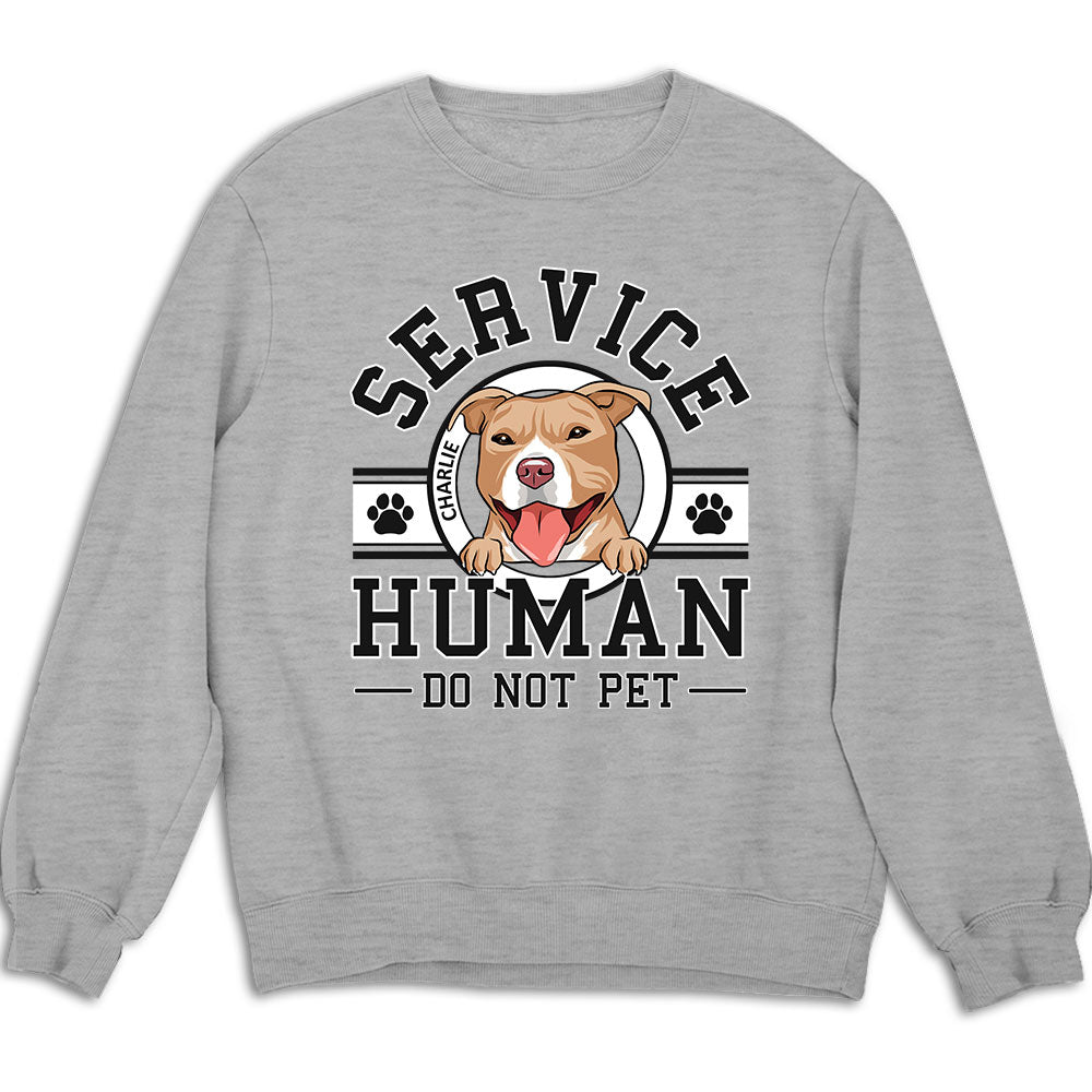 Personalized Custom Dog Service Human Logo Unisex 8.0 oz Sweatshirt - Ideal Gift for Pet Lovers
