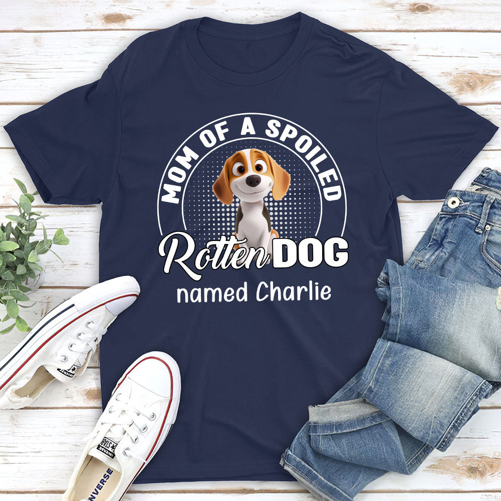 Spoiled Rotten Dog Chibi Cartoon - Personalized Custom Unisex 5.3 oz T-shirt for Pet Lovers