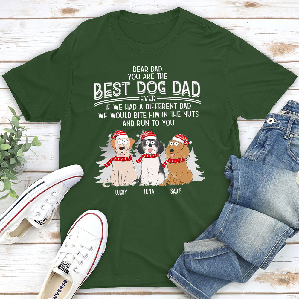 You Are The Best Dog Dad - Personalized Custom Unisex 5.3 oz T-shirt with Copyrighted Artwork
