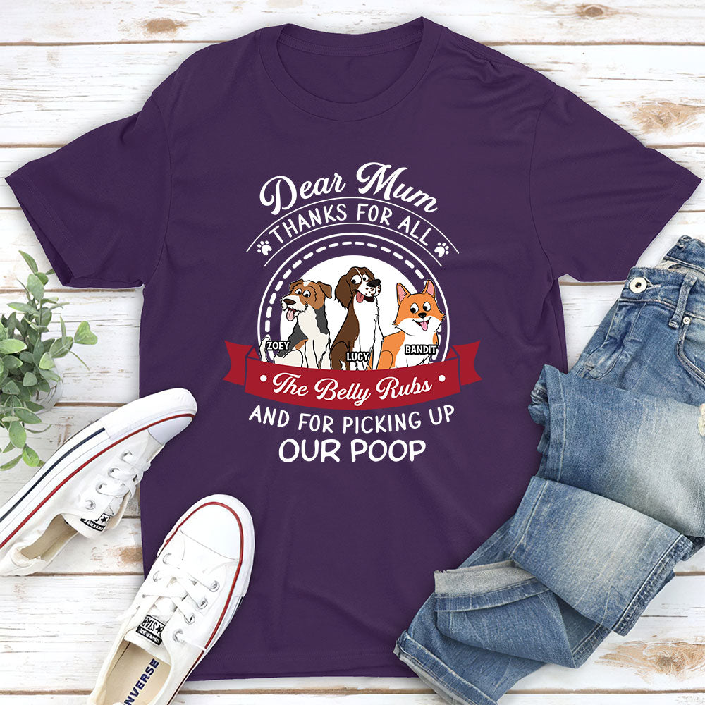 Dear Mom Thanks - Personalized Custom Unisex 5.3 oz T-shirt for Pet Lovers