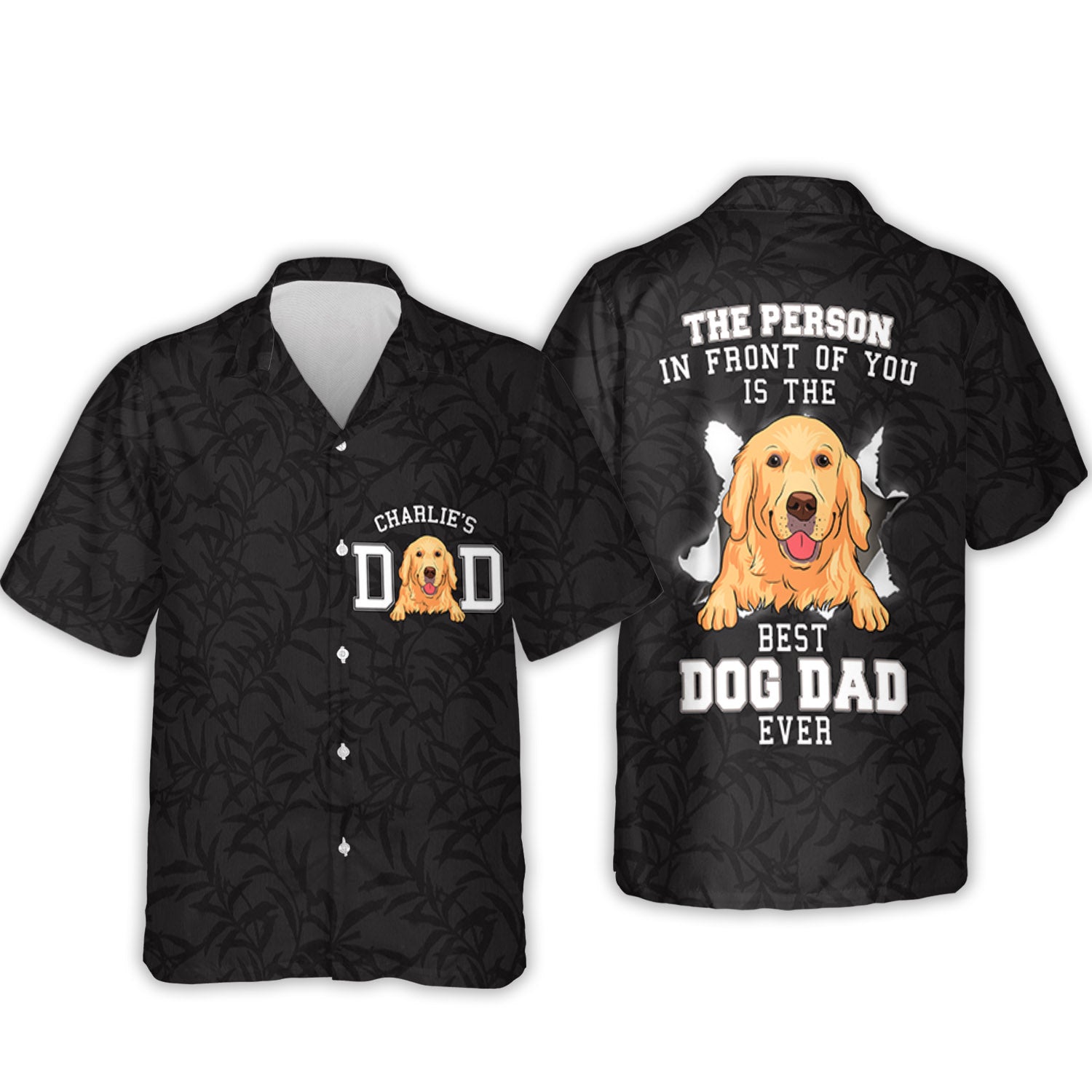 Unique Personalized Custom Hawaiian Shirt Featuring Your Pet - The Person In Front Of You