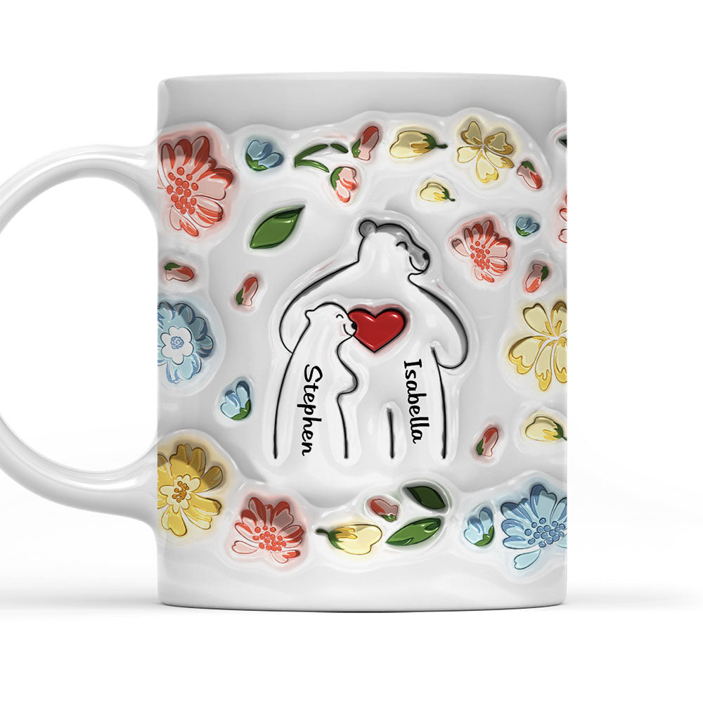 Mama Bear - Exquisite Personalized Custom 3D Inflated Effect Ceramic Mug in 11oz and 15oz Sizes