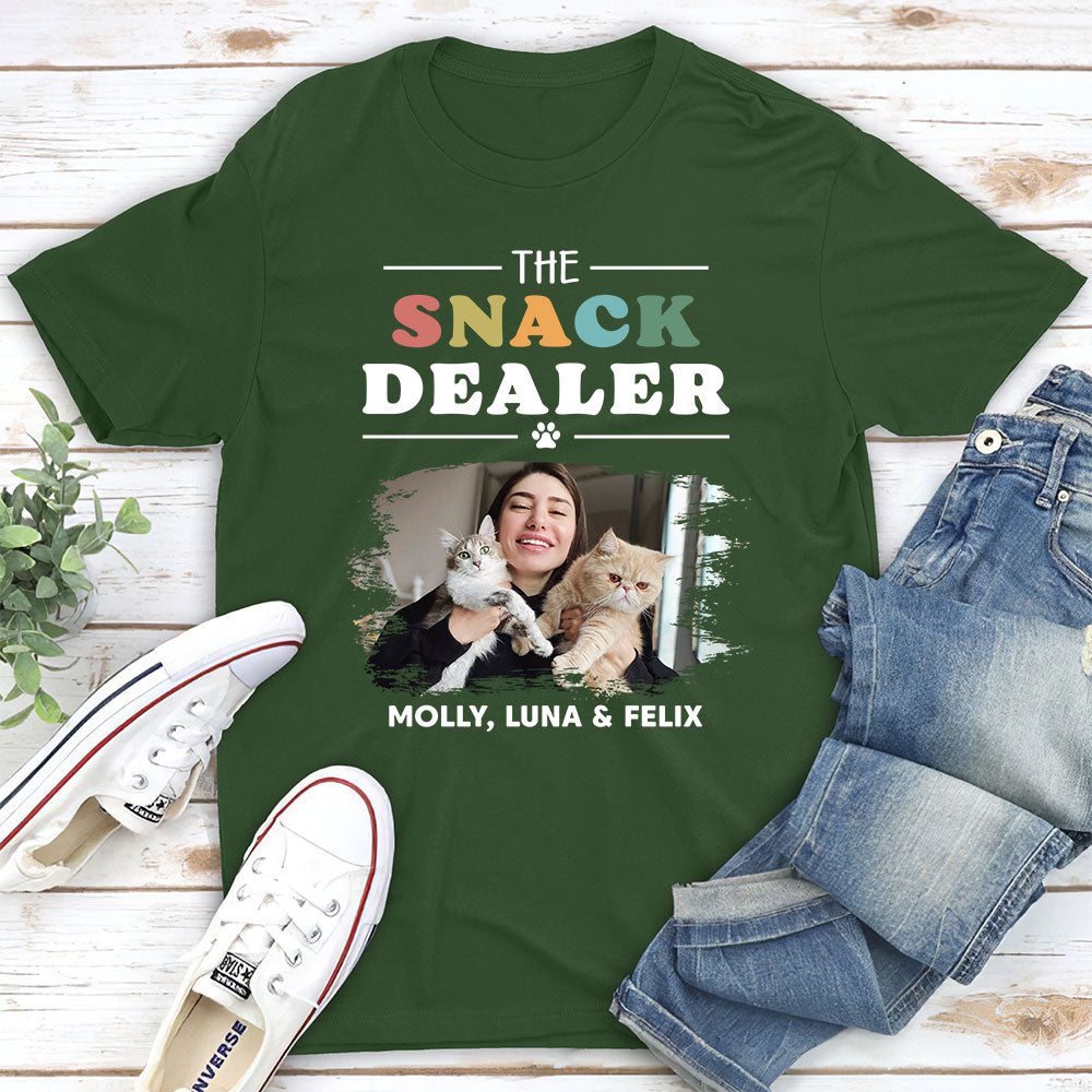 Personalized Custom Unisex Pets Snack Dealer Photo T-shirt - Ideal Gift for Pet Lovers