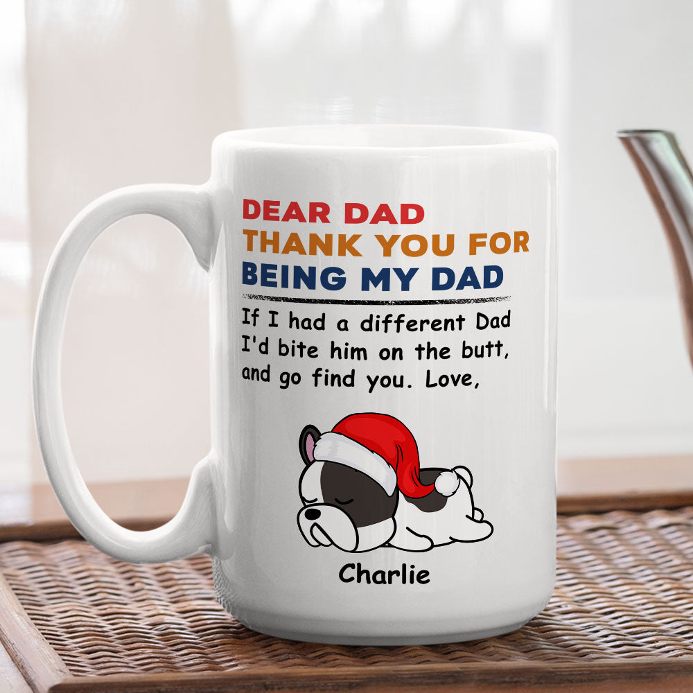Bite The Butt Christmas - Customizable Personalized Coffee Mug for Pet Lovers