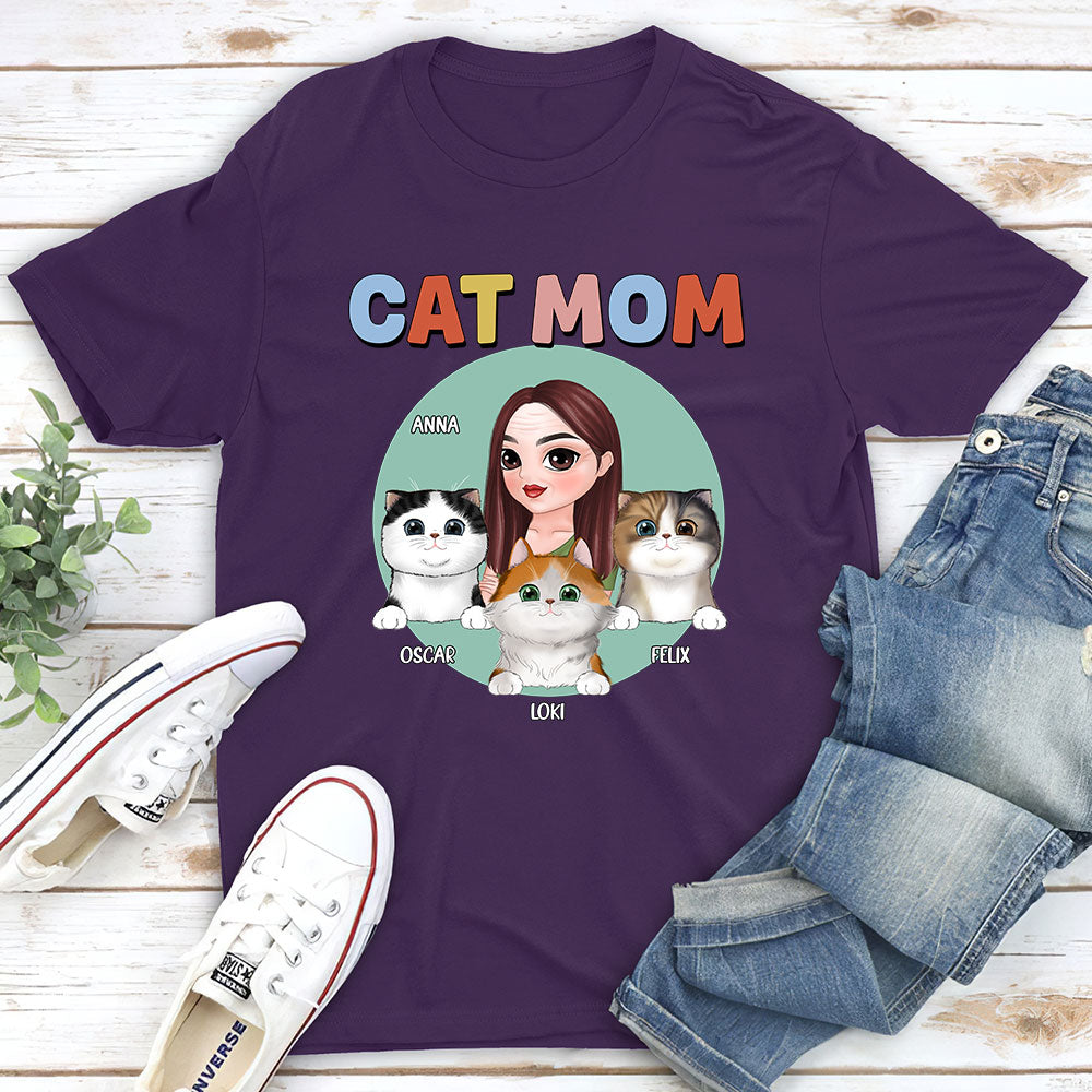 Cat Mom - Exquisite Personalized Custom Premium Men's 4.2 oz T-shirt