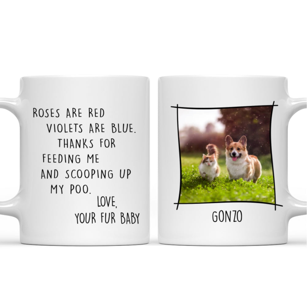 Thank You For Scooping My Poo Personalized Custom Photo Coffee Mug - 11oz & 15oz Options
