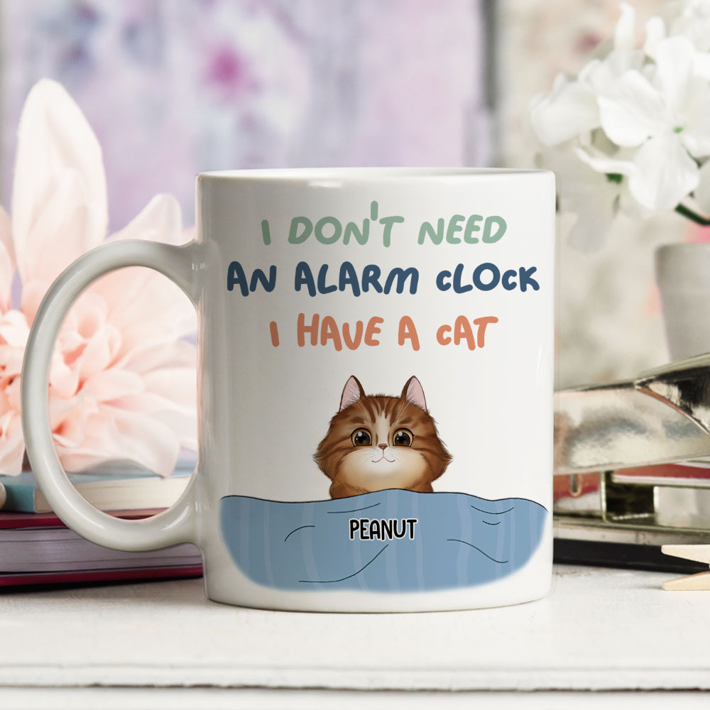 Unique Personalized Custom Coffee Mug - No Need for an Alarm Clock, Ideal for Pet Lovers