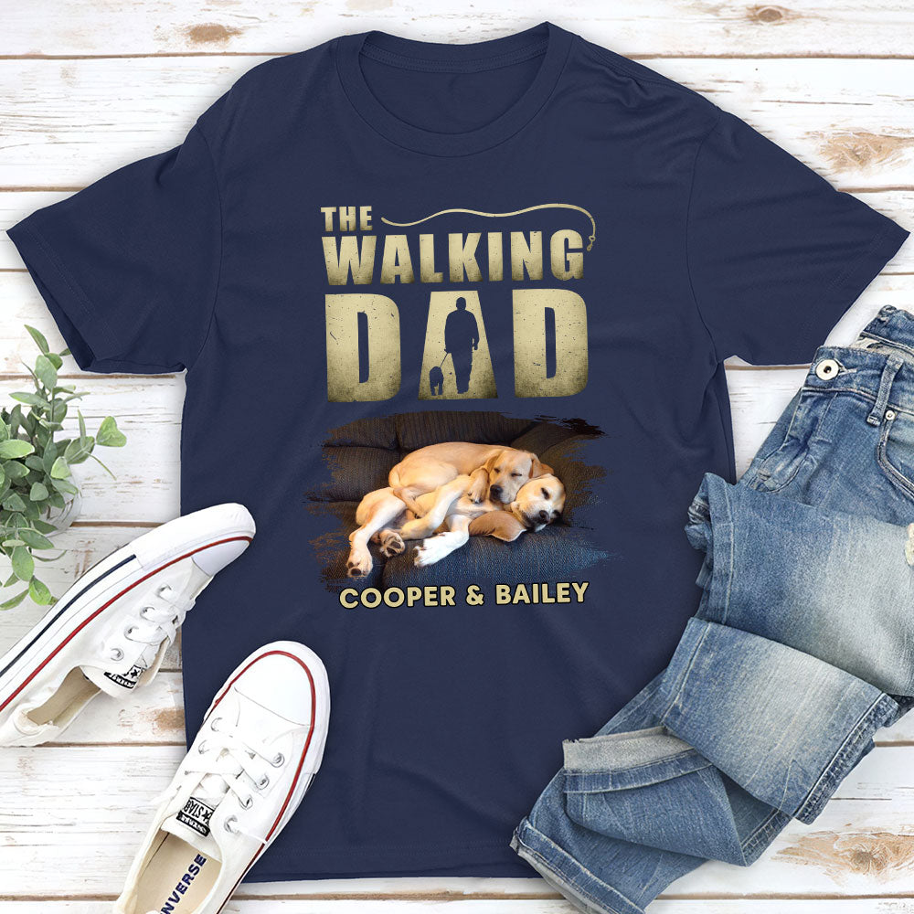 Walking Dad Vintage - Personalized Custom Unisex T-shirt for Pet Lovers