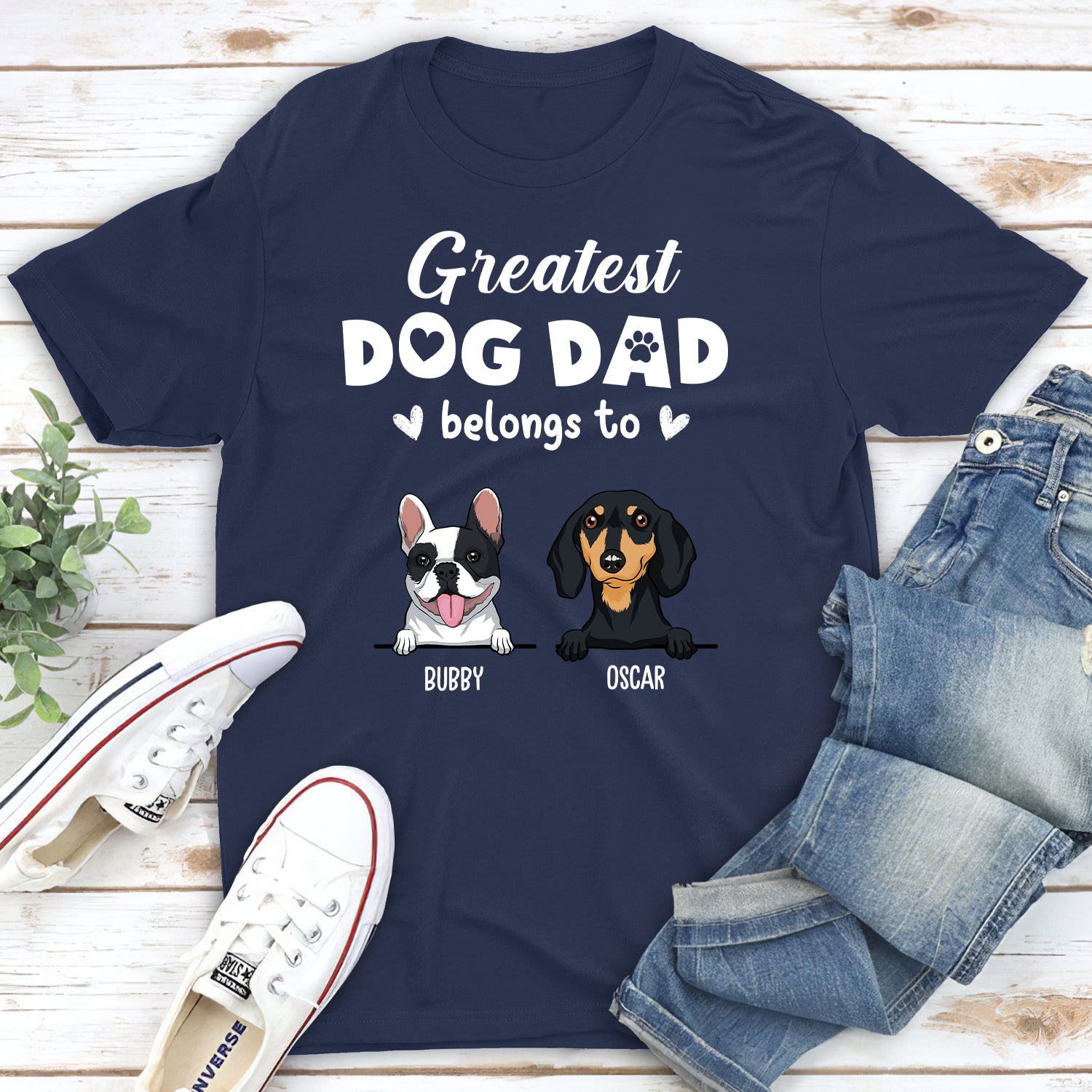 Greatest Dog Mom - Personalized Custom Unisex Heavy Cotton T-shirt for Pet Lovers