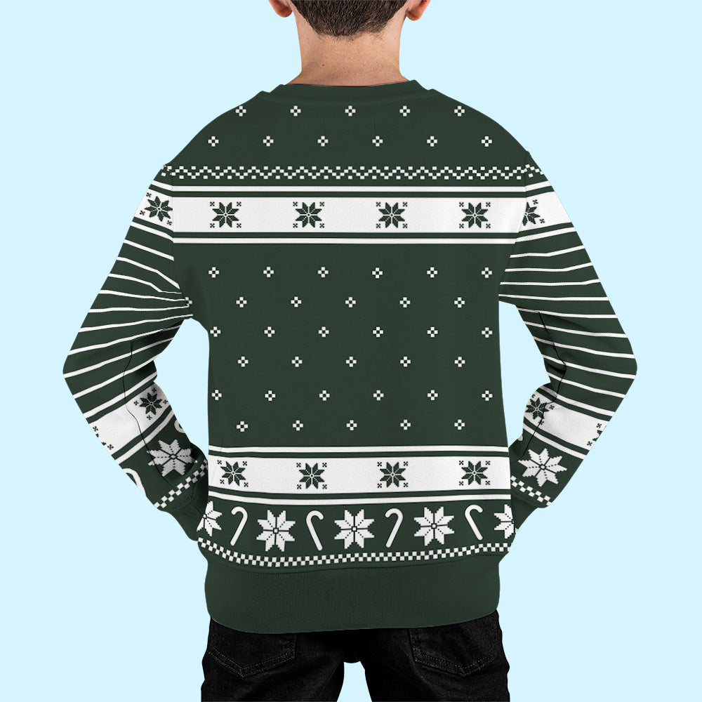 Merry Woofmas - Personalized Custom All-Over-Print Unisex Kids Sweatshirt for Dog Lovers