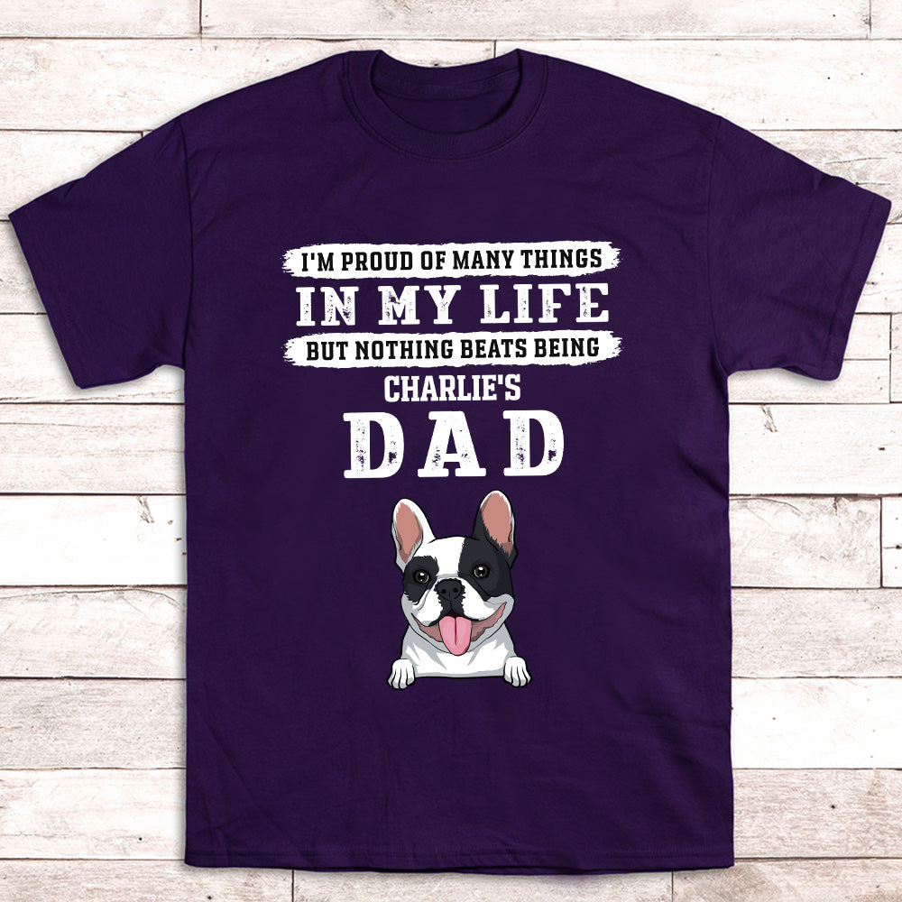 Proud Dad - Personalized Custom Unisex 5.3 oz T-shirt for Pet Lovers