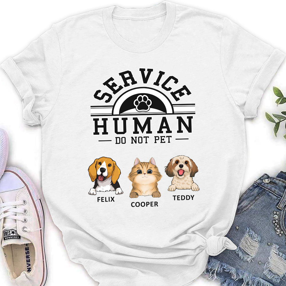 Personalized Custom Women's Pet Service Human Logo T-shirt - Ideal Gift for Pet Lovers