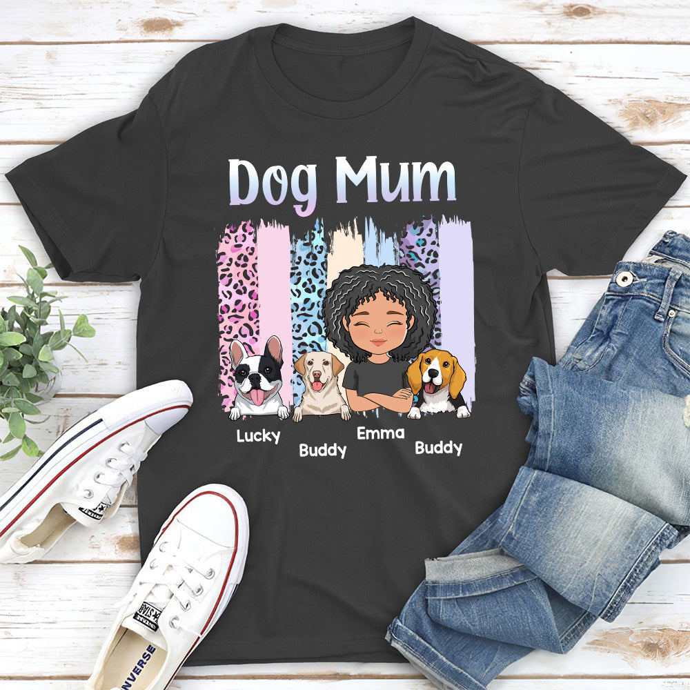 Dog Mom 4 - Stylish Personalized Custom Unisex 5.3 oz T-shirt