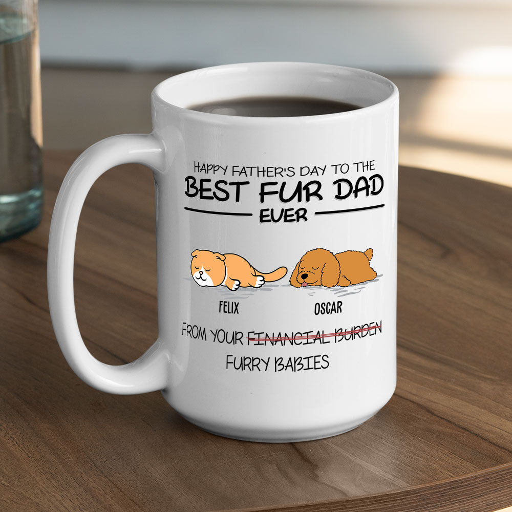 Best Pet Dad Ever - Personalized Custom 11oz/15oz Coffee Mug for Pet Lovers