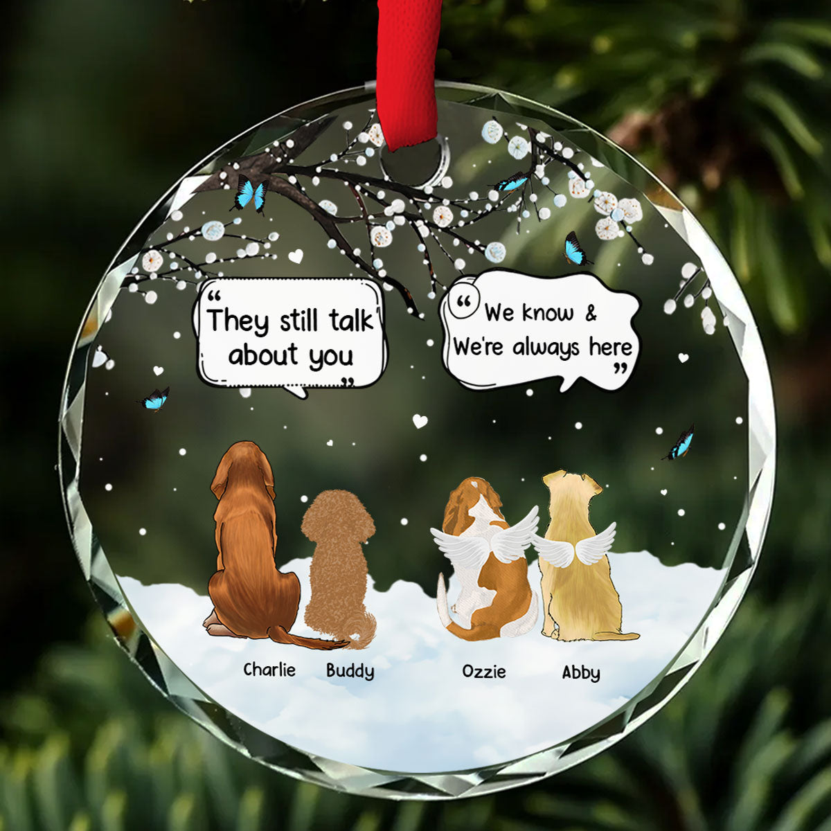 Still Talk About You - Exquisite Personalized Custom Glass Ornament for Special Occasions