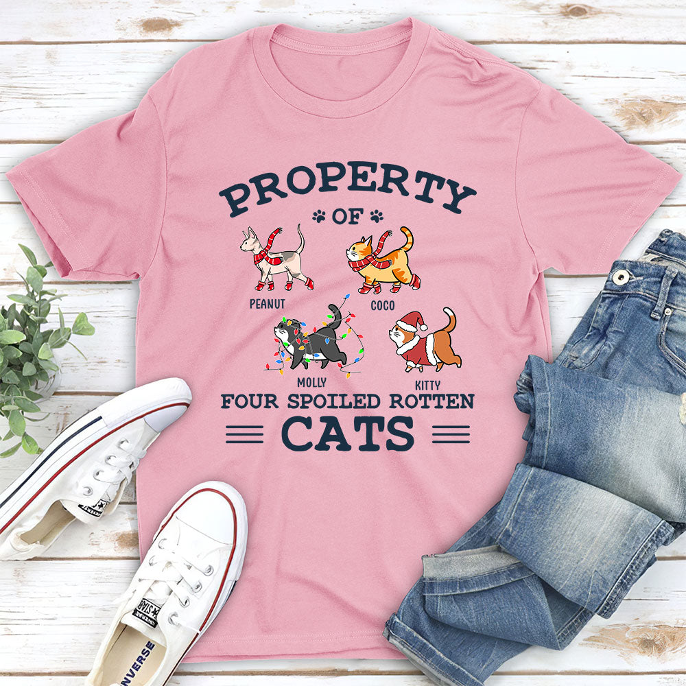 The Spoiled Rotten Cats - Premium Personalized Custom Unisex 5.3 oz T-shirt