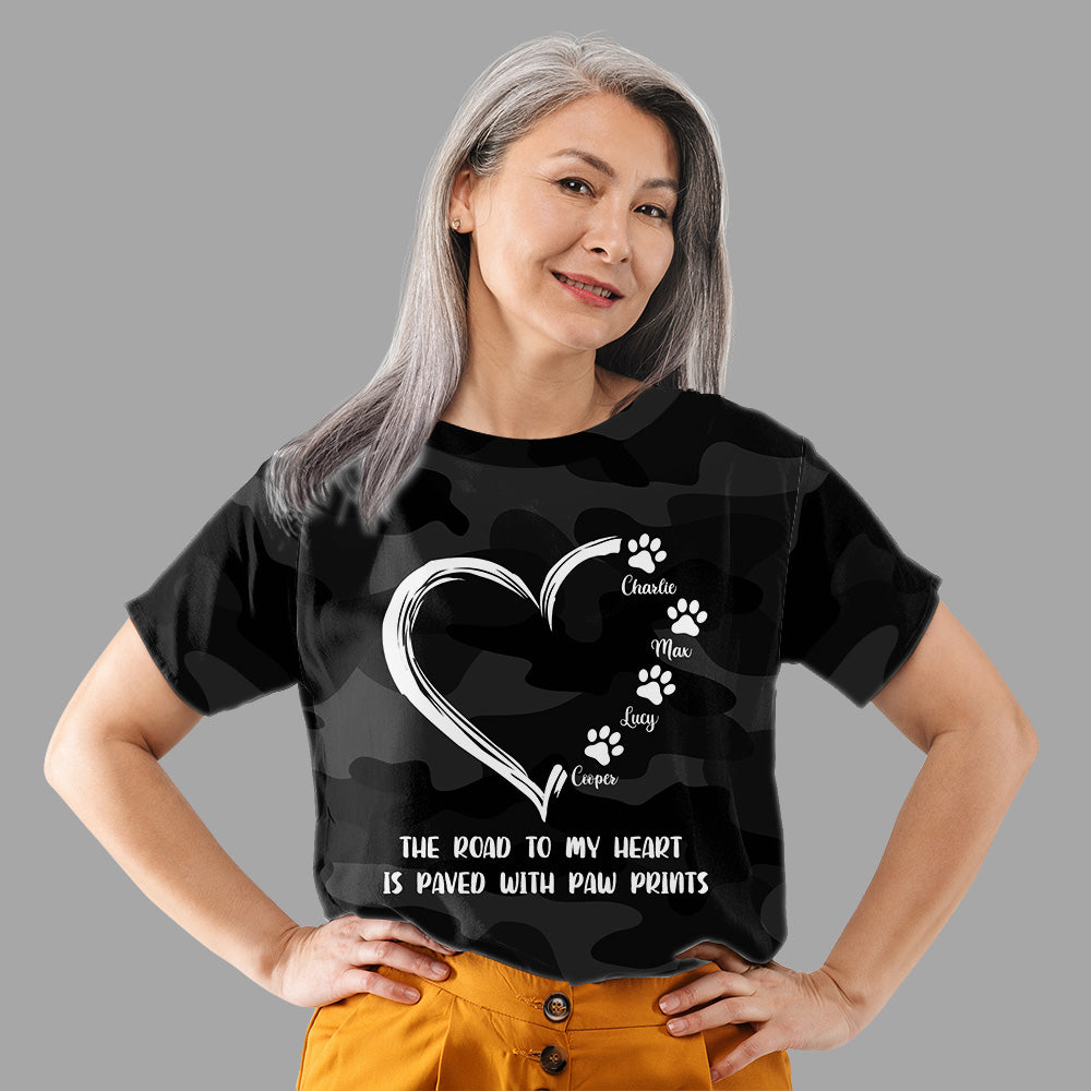 The Road To My Heart Camo - Exclusive Personalized Custom All-over-print Comfort T-shirt