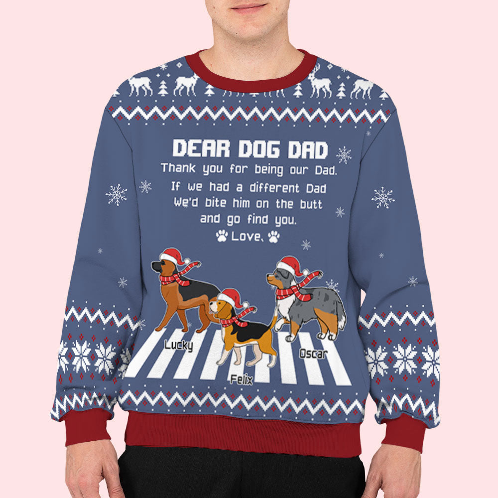 Thank You My Mom/Dad - Personalized Custom All-Over-Print Unisex 8.8 oz Polyester Blend Sweatshirt for Pet Lovers
