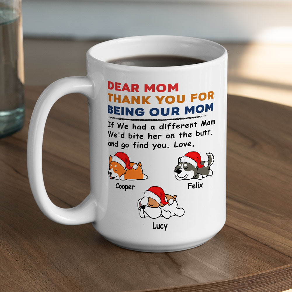 Bite The Butt Christmas - Customizable Personalized Coffee Mug for Pet Lovers