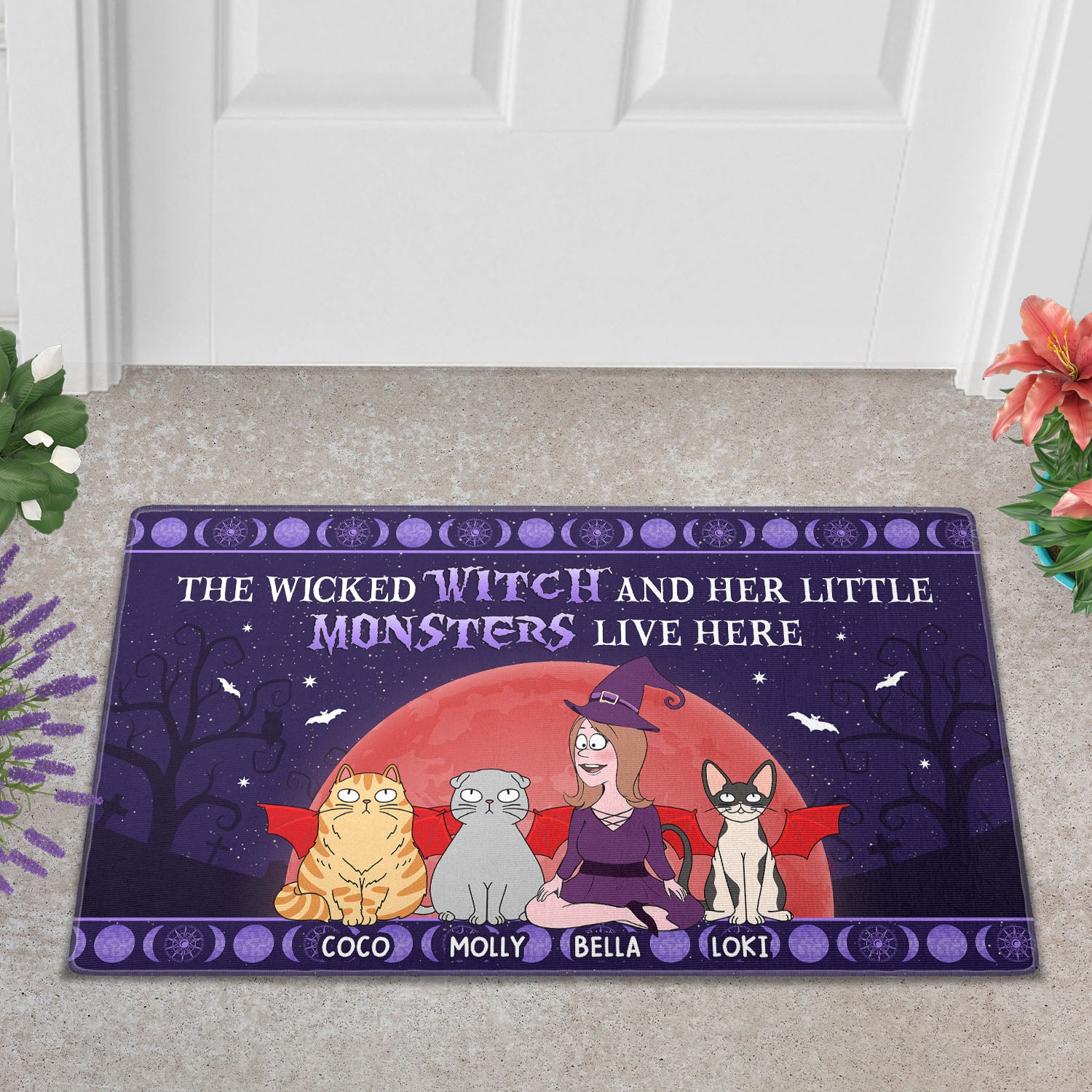 Unique Personalized Custom Doormat with Your Dog's Picture - Monster Live Here
