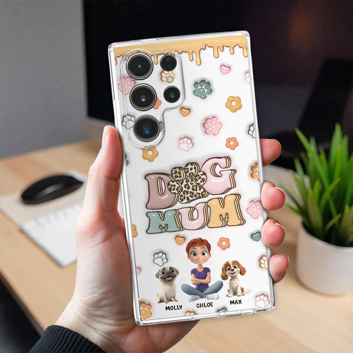 Dog Mama Version 2 - Exclusive Personalized Custom 3D Inflated Effect Smartphone Case for All Occasions