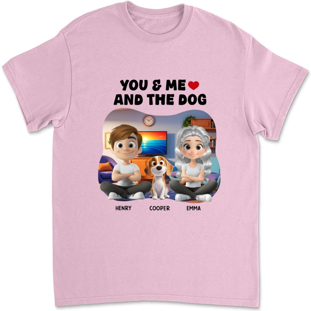 You Me And Dogs - Personalized Custom Unisex 5.3 oz T-shirt for Pet Lovers