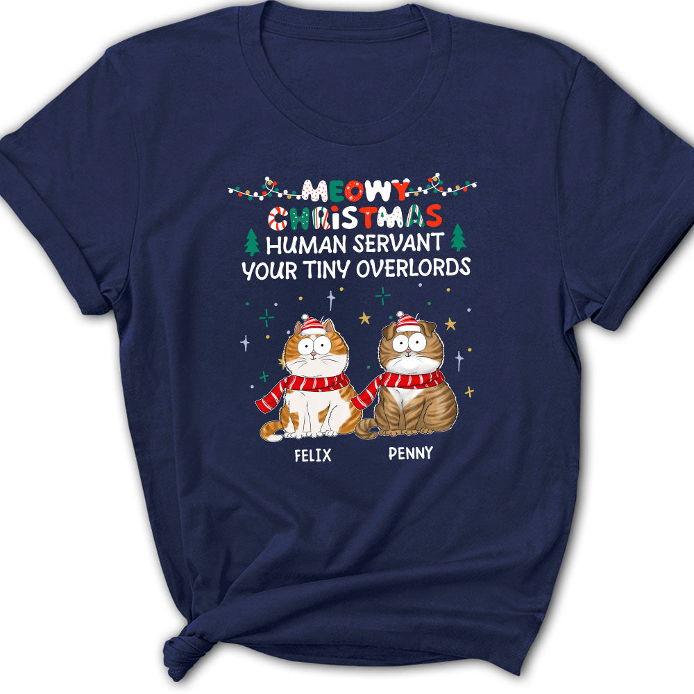 Meowy Christmas - Exquisite Personalized Custom Women's T-shirt for Pet Lovers