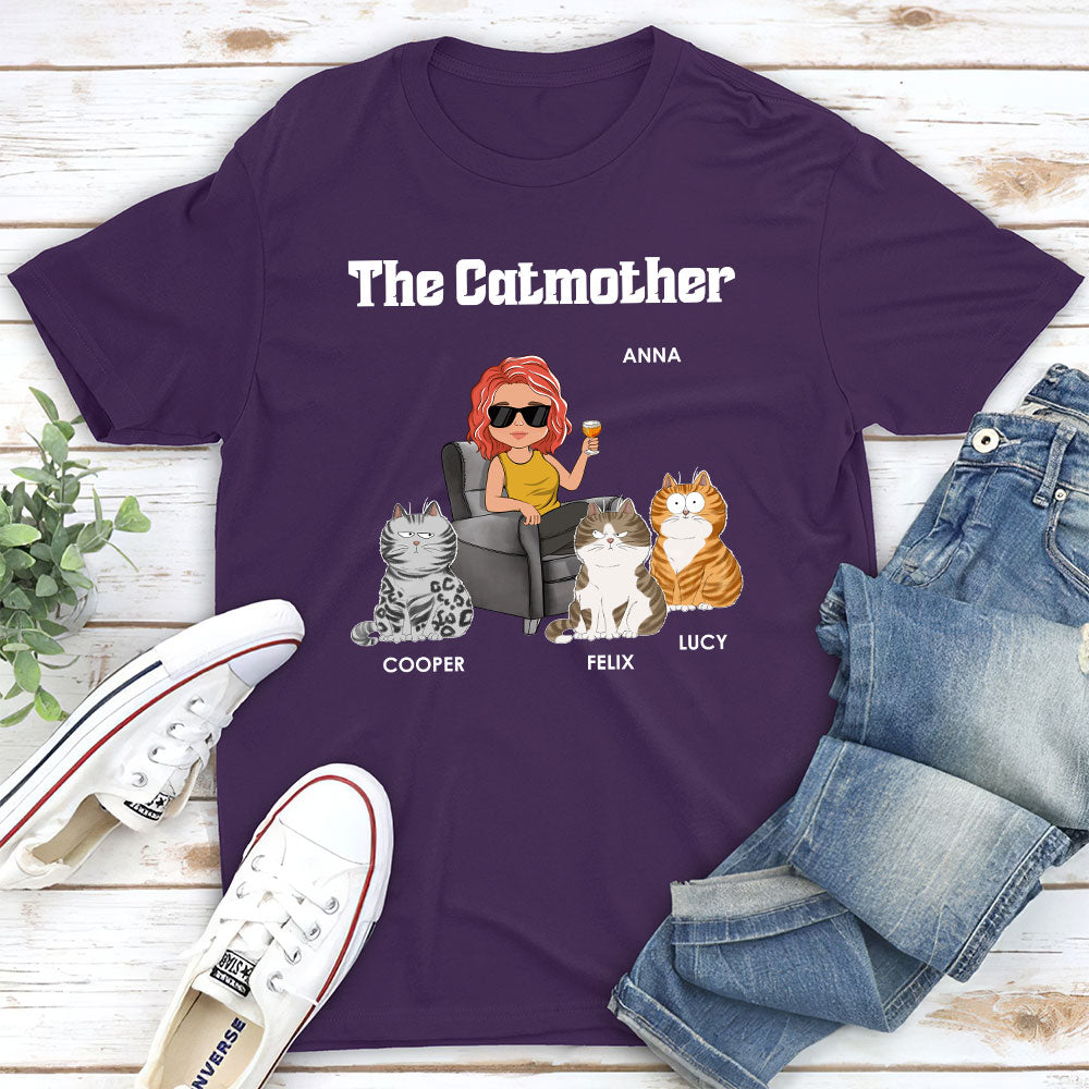 The Cat Mother - Personalized Custom Unisex 5.3 oz T-shirt for Pet Lovers