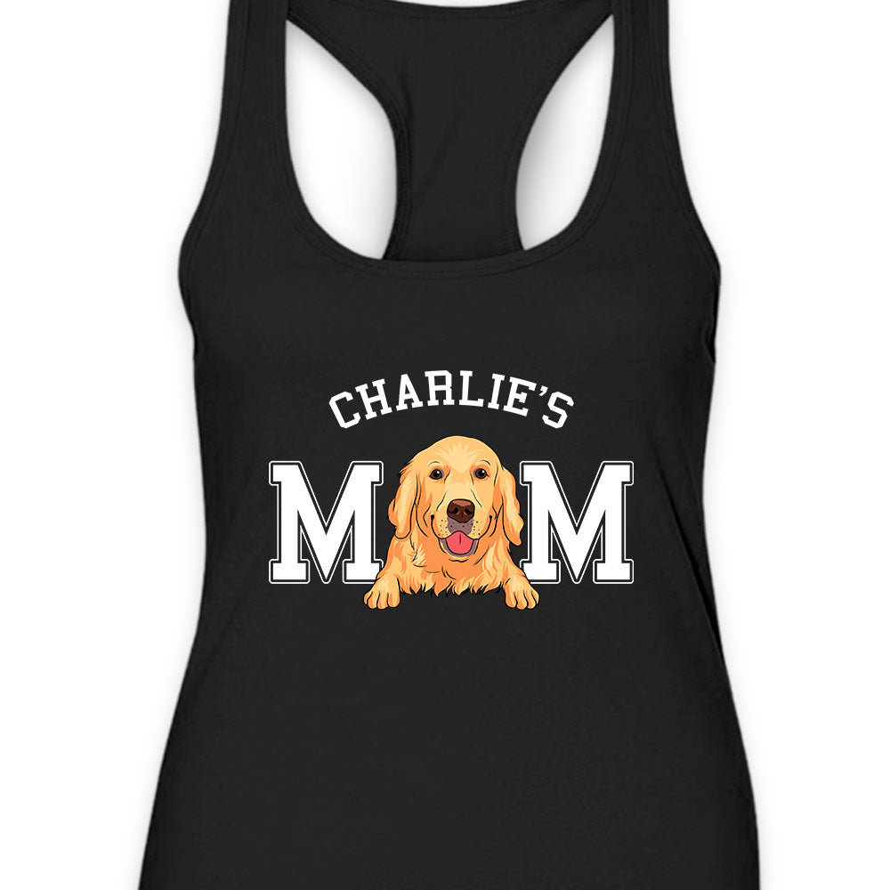 Customizable Dog Mom Summer Basic Women's Personalized Racerback Tank