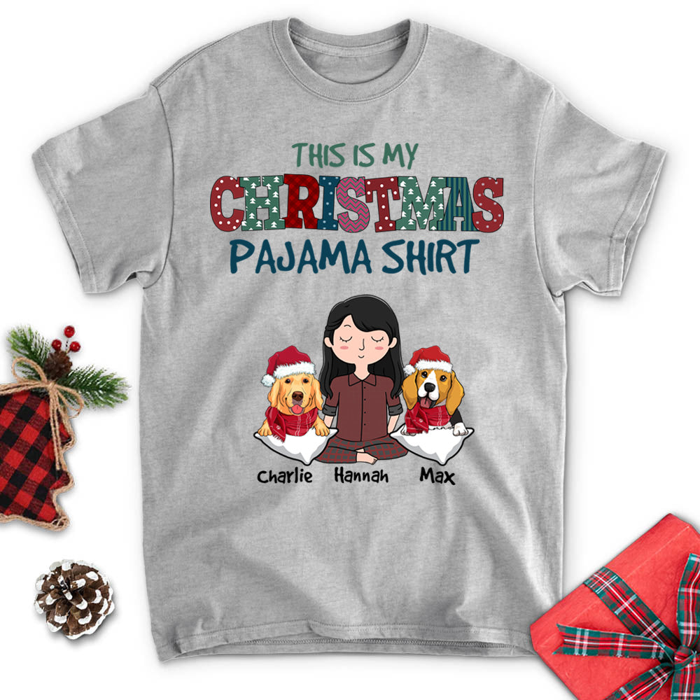 Unique Personalized Custom Premium Christmas Pajama T-shirt for Pet Lovers - Men's Fit