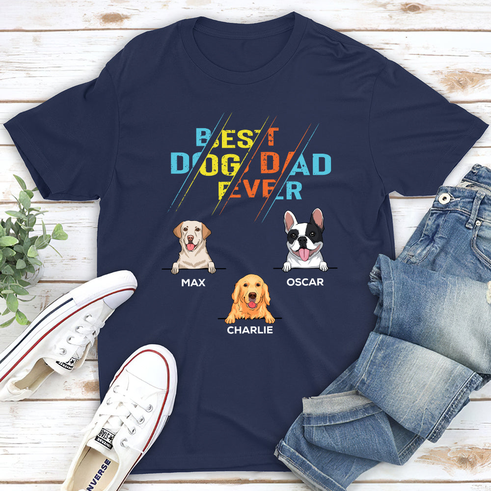 The Ultimate Personalized Custom Unisex T-shirt for the Best Dog Dad Ever - 5.3 oz
