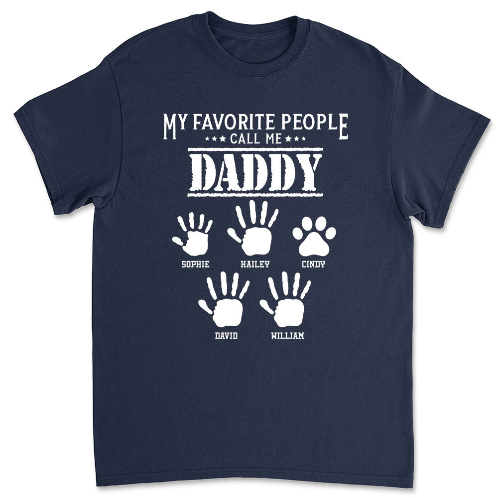 Favorite People Call Me - Personalized Custom Unisex 5.3 oz T-shirt for Pet Lovers