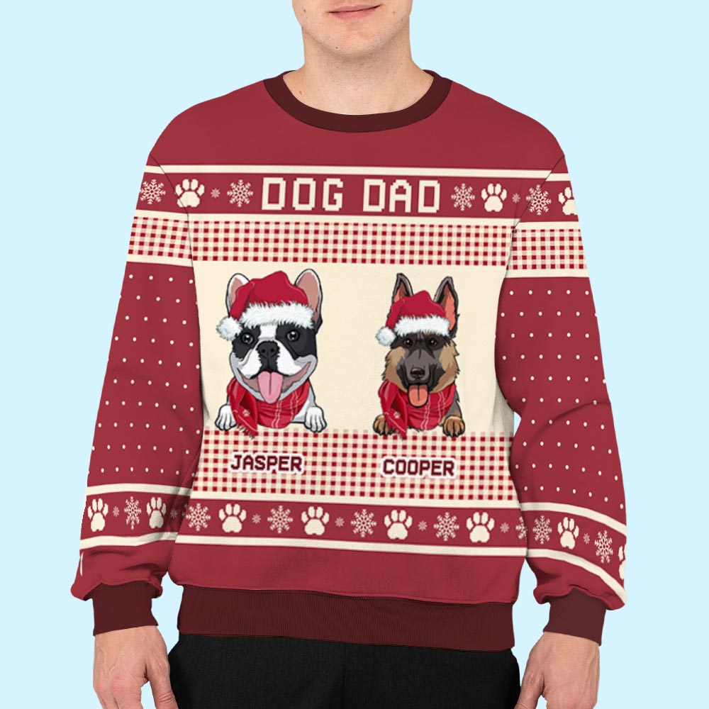 Dog Paws - Personalized Custom All-Over-Print Unisex 8.8 oz Sweatshirt for Pet Lovers