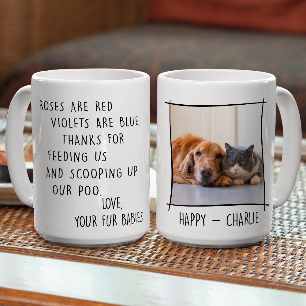 Thank You For Scooping My Poo Personalized Custom Photo Coffee Mug - 11oz & 15oz Options