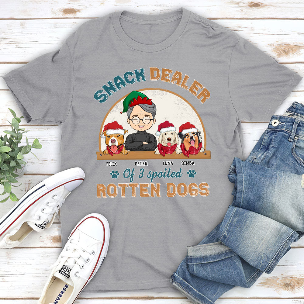 Personalized Custom Unisex 5.3 oz Snack Dealer Of Dog T-shirt