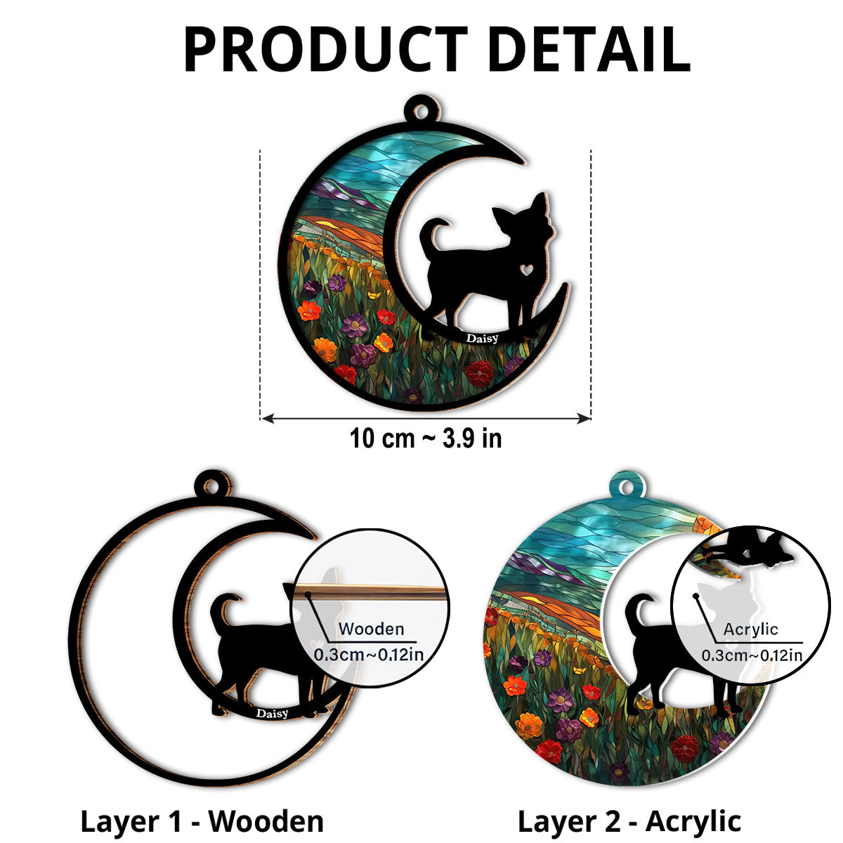 Dont Cry Because It Is Over - Unique Personalized Custom Acrylic Suncatcher Ornament for Special Occasions