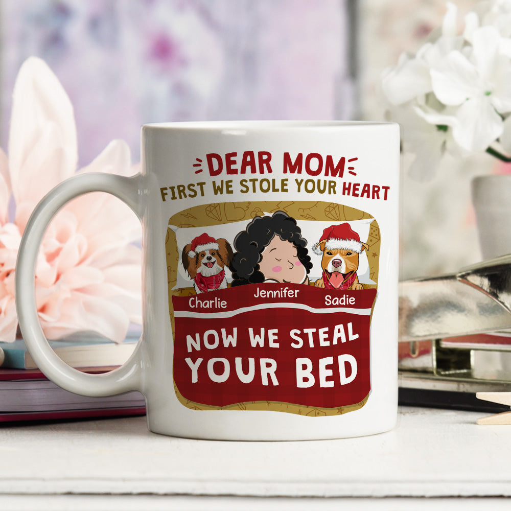 Personalized Custom 'Dog Mom Dad I Stole Your Heart' Coffee Mug for Pet Lovers