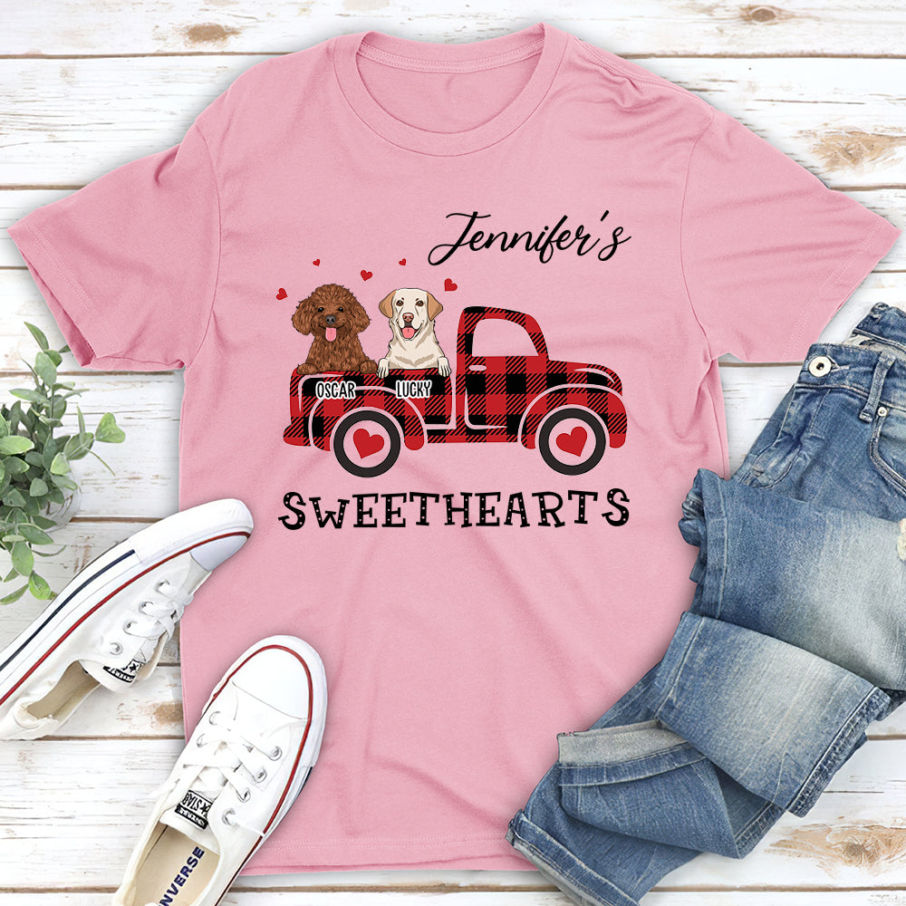 Sweethearts - Personalized Custom Unisex 5.3 oz T-shirt for Pet Lovers