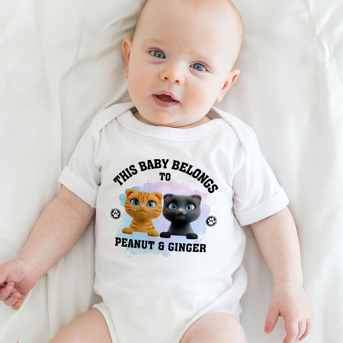 Belongs To Cats - Exquisitely Personalized Custom Baby Onesie for Unforgettable Moments