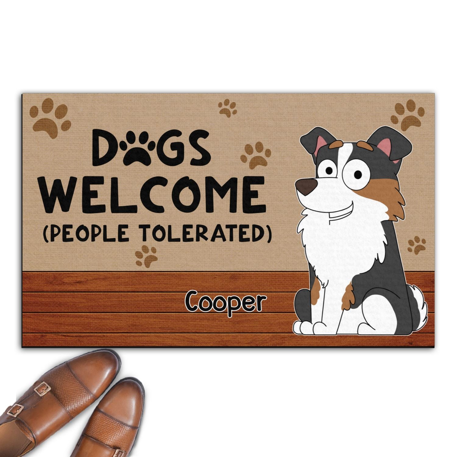 Personalized Custom 'Dogs Welcome People Tolerated' Doormat for Pet Lovers