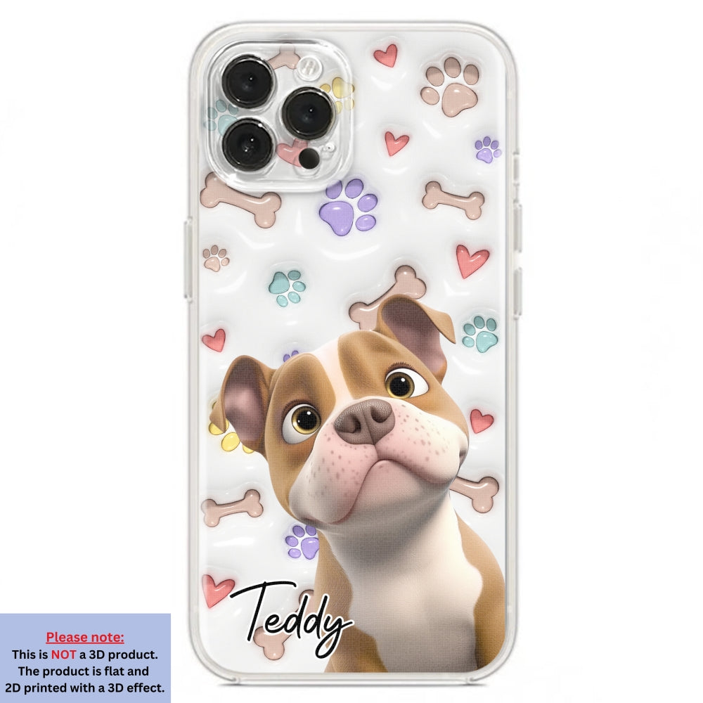Adorable Baby Dogs - Personalized Custom 3D Inflated Effect Phone Case for Stylish Protection
