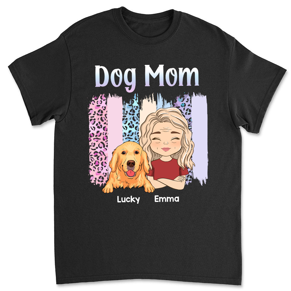 Dog Mom 4 - Stylish Personalized Custom Unisex 5.3 oz T-shirt