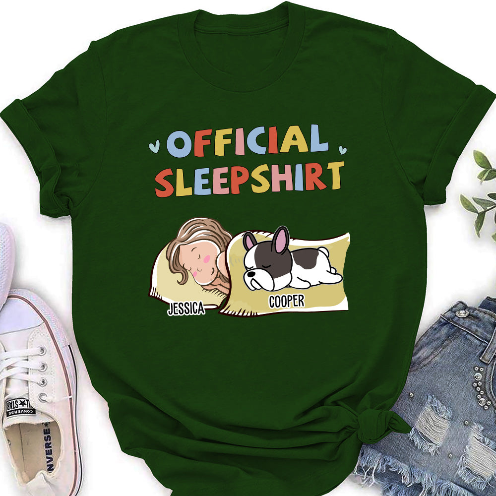 Sleeping Pet Personalized Custom Women's Sleepshirt Version 2 - Ideal Gift for Pet Lovers